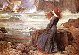 John William Waterhouse Famous Paintings - Miranda - The Tempest